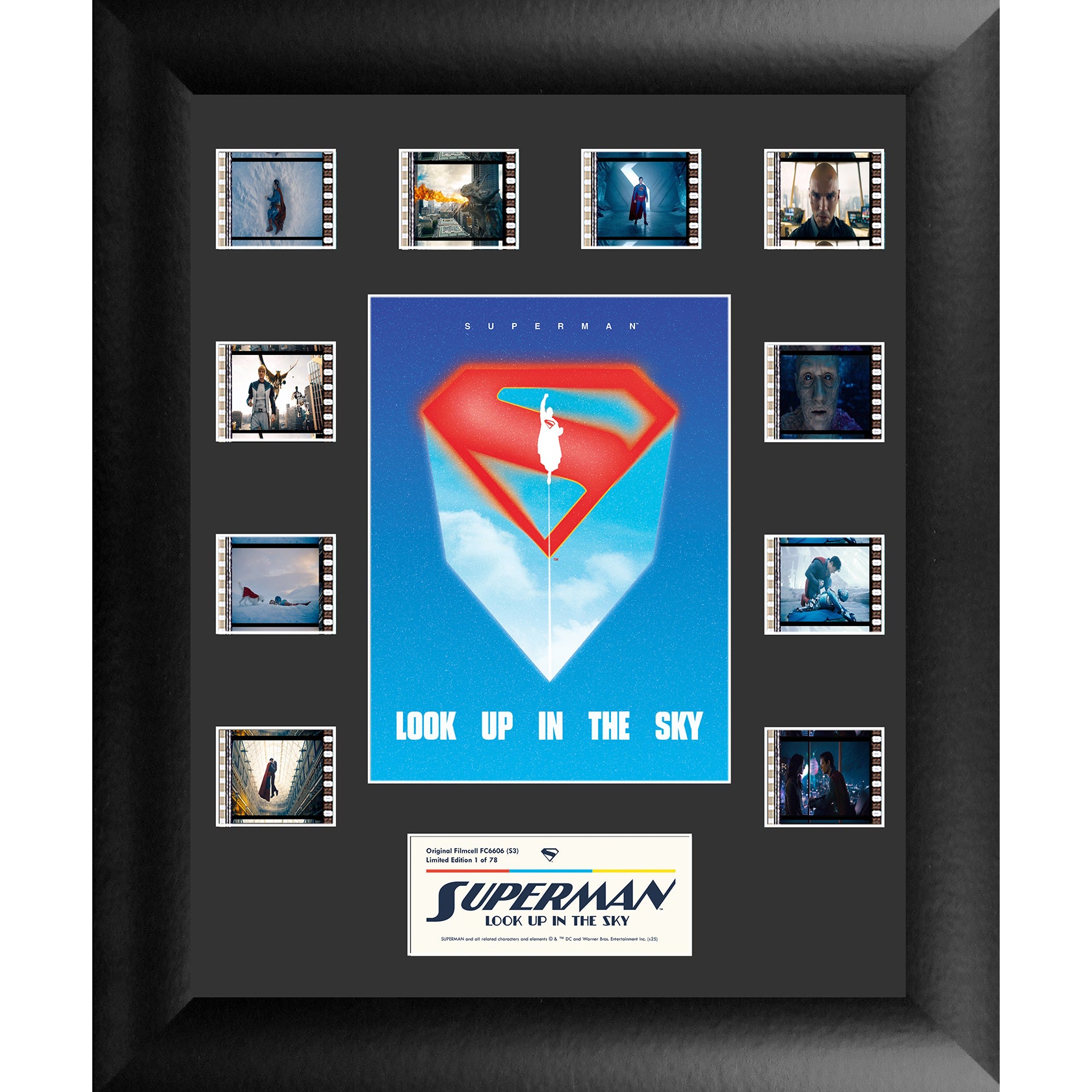 Superman (2025) (Look Up in the Sky) Comic Con Exclusive Mini Montage Framed FilmCells™ Presentation USFC6606