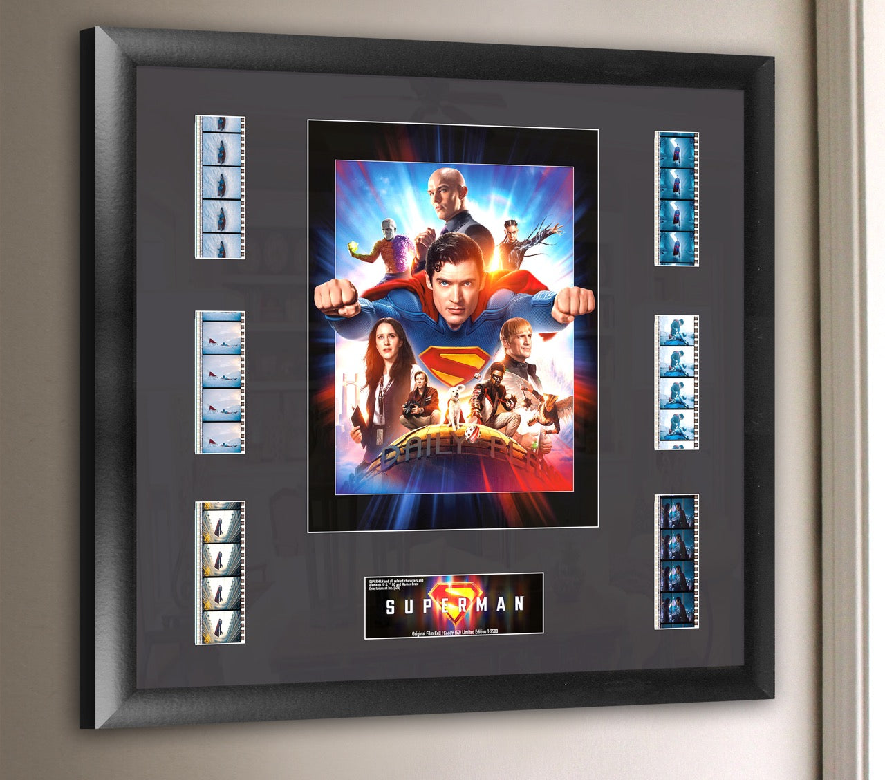 Superman (2025) (Heroes and Villains of Metropolis) FilmCells™ Presentation Limited Edition Montage Framed Art USFC6609