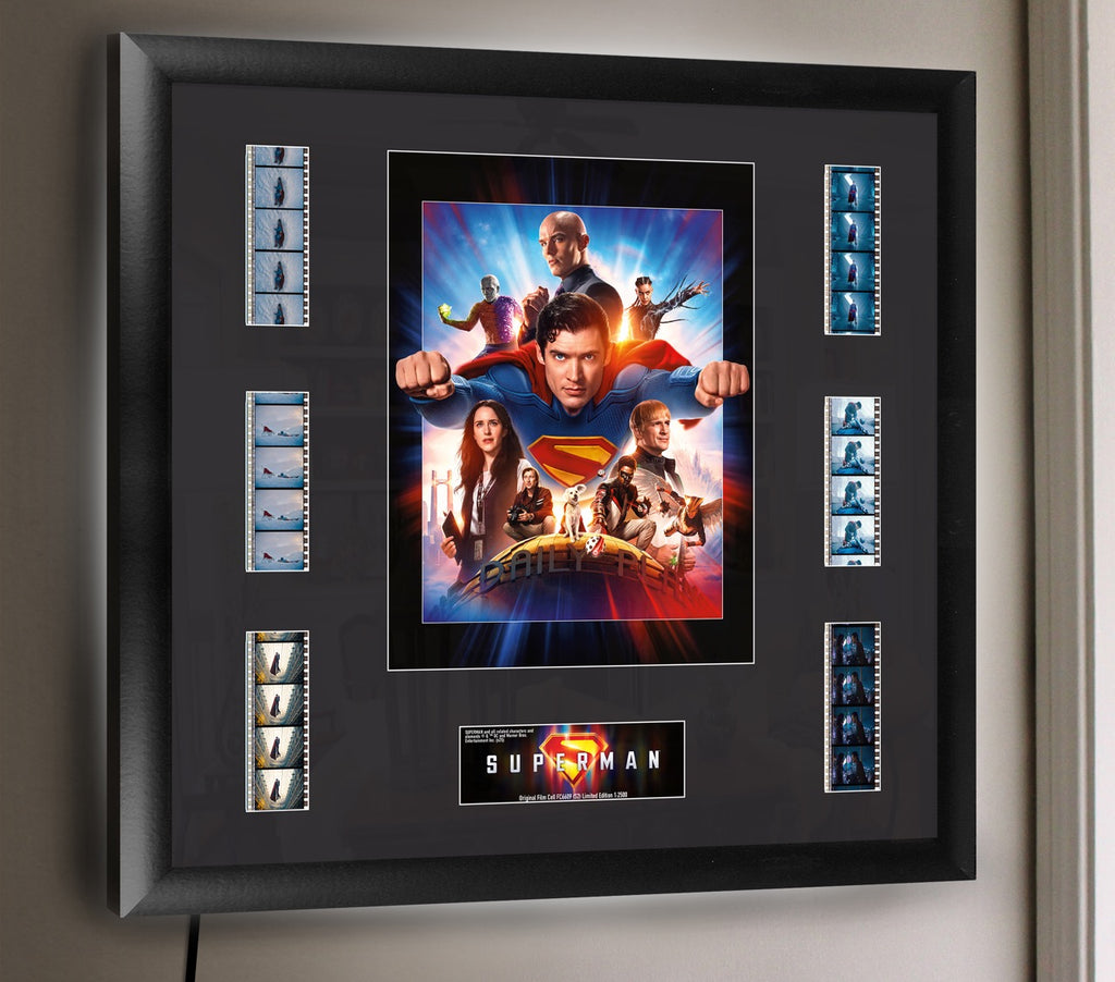 Superman (2025) (Heroes and Villains of Metropolis) FilmCells™ Presentation Limited Edition Montage Framed Art USFC6609