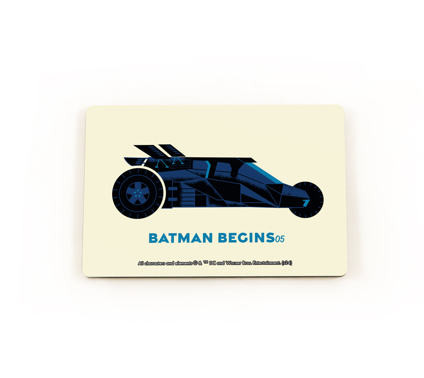 Batman 85th Anniversary (Batman Begins Batmobile 2005) Hardboard Rectangle Magnet HBDMH033