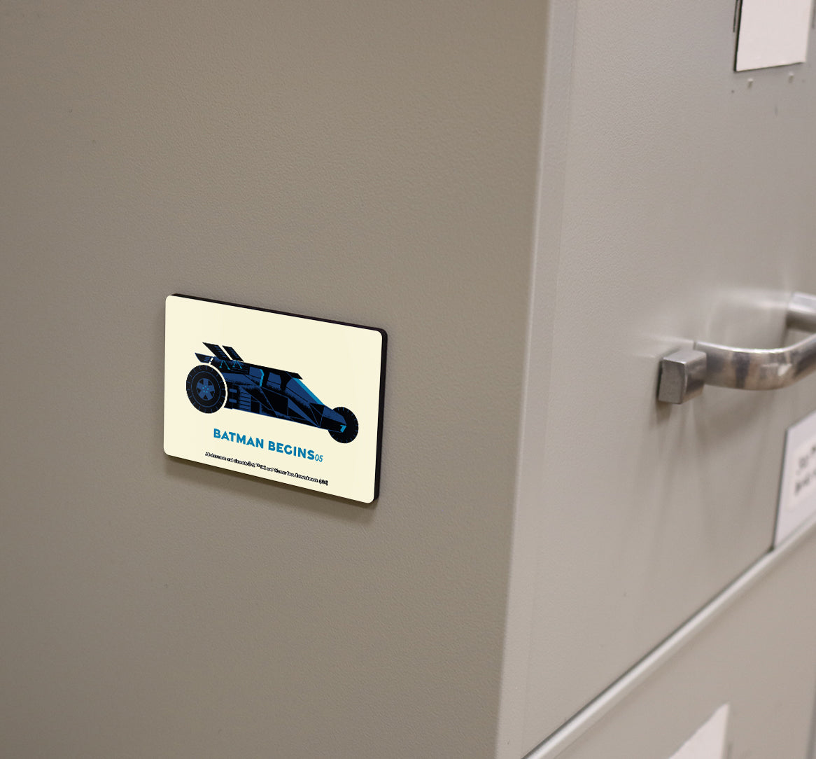 Batman 85th Anniversary (Batman Begins Batmobile 2005) Hardboard Rectangle Magnet HBDMH033