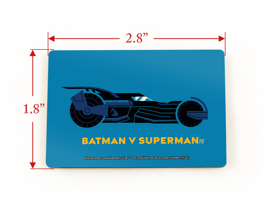 Batman 85th Anniversary (Batman V Superman Batmobile 2016) Hardboard Rectangle Magnet HBDMH034