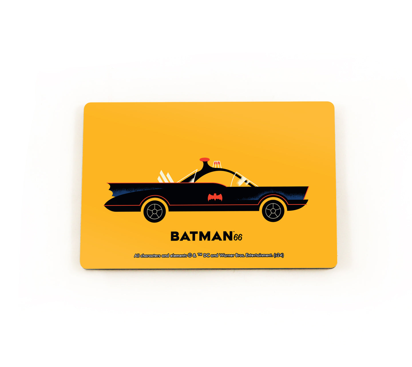 Batman 85th Anniversary (Batman 66 Batmobile 1966) Hardboard Rectangle Magnet HBDMH036