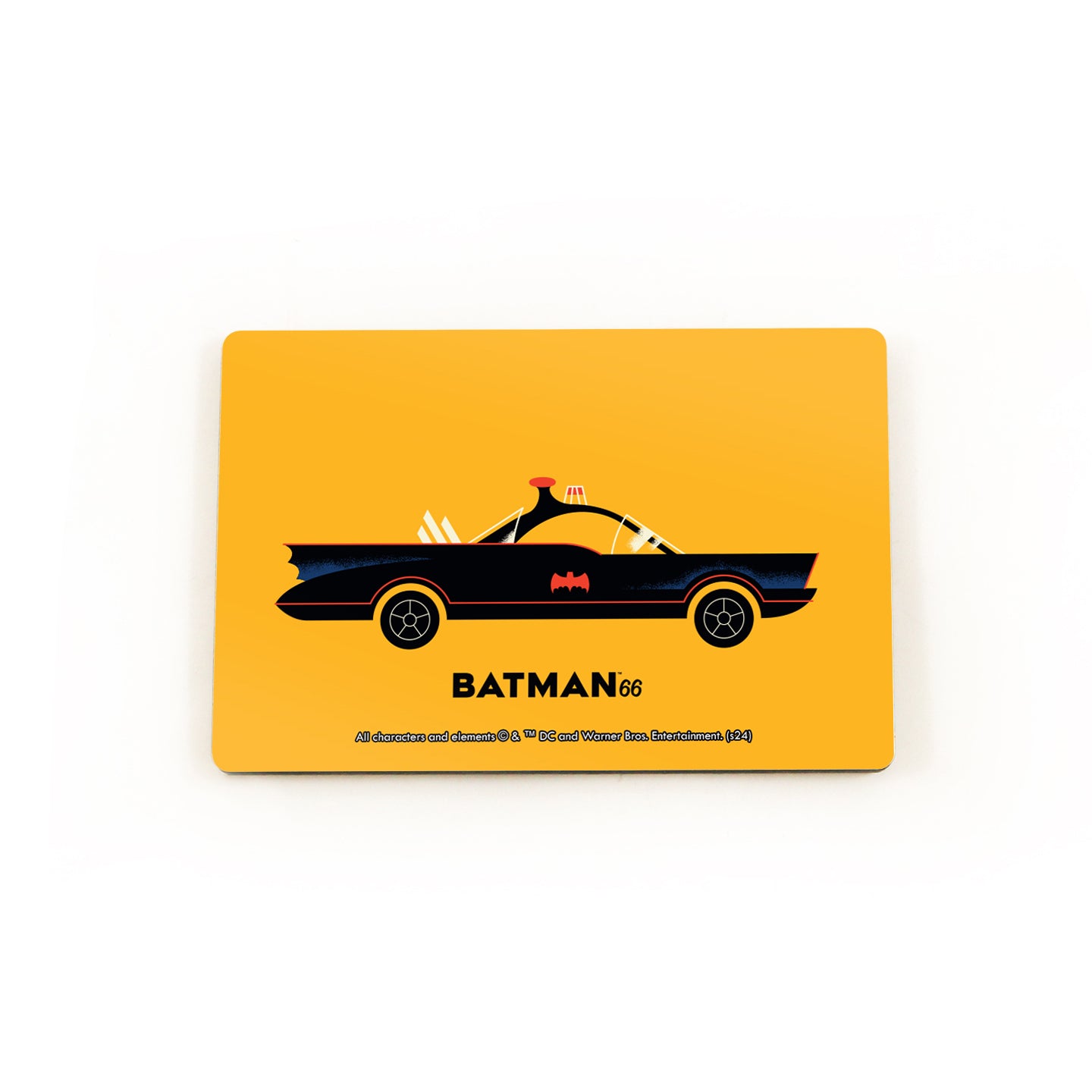 Batman 85th Anniversary (Batman 66 Batmobile 1966) Hardboard Rectangle Magnet HBDMH036
