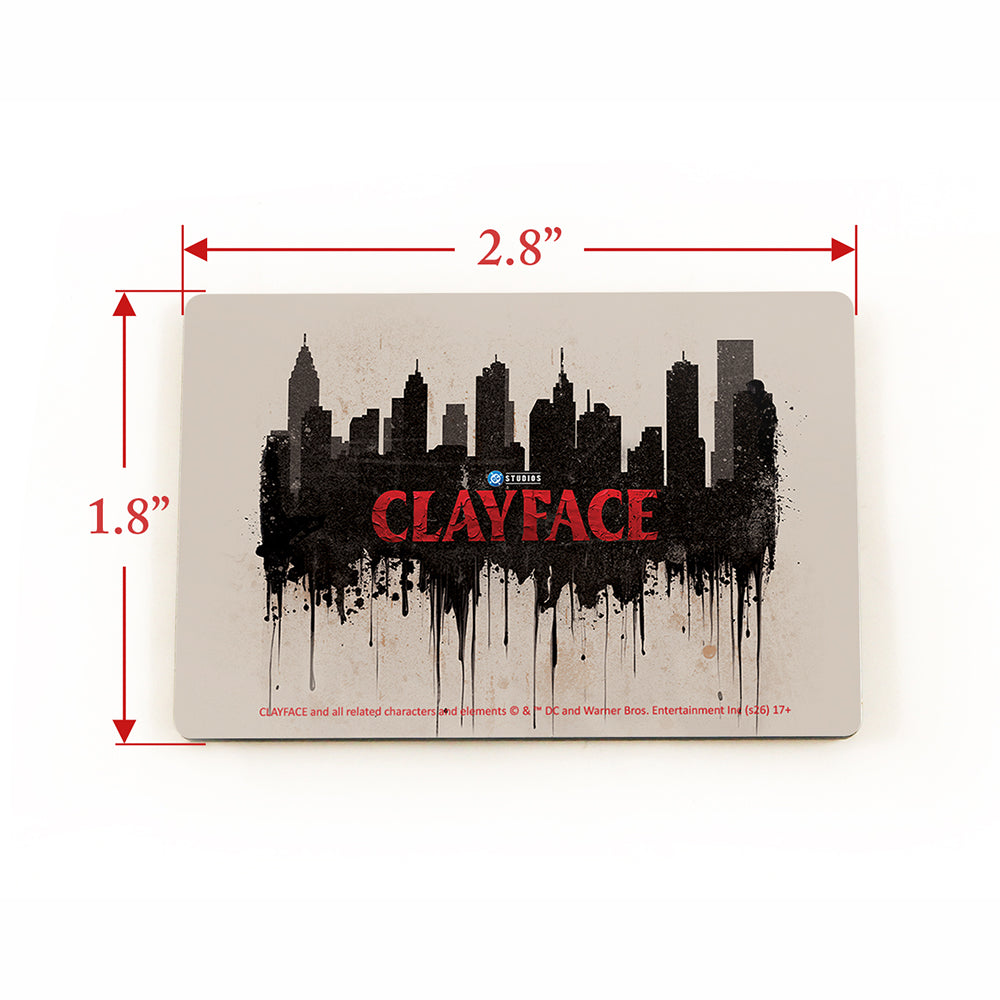 Clayface (Melting City) 2.8” x 1.8” Hardboard Rectangle Magnet HBDMH066