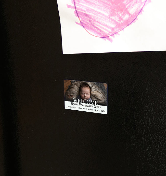 New Baby Collection (Birth Announcement - Personalized) Hardboard Magnet