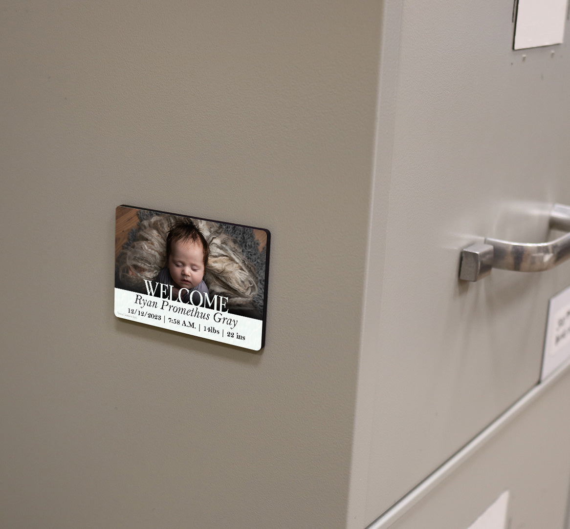New Baby Collection (Birth Announcement - Personalized) Hardboard Magnet