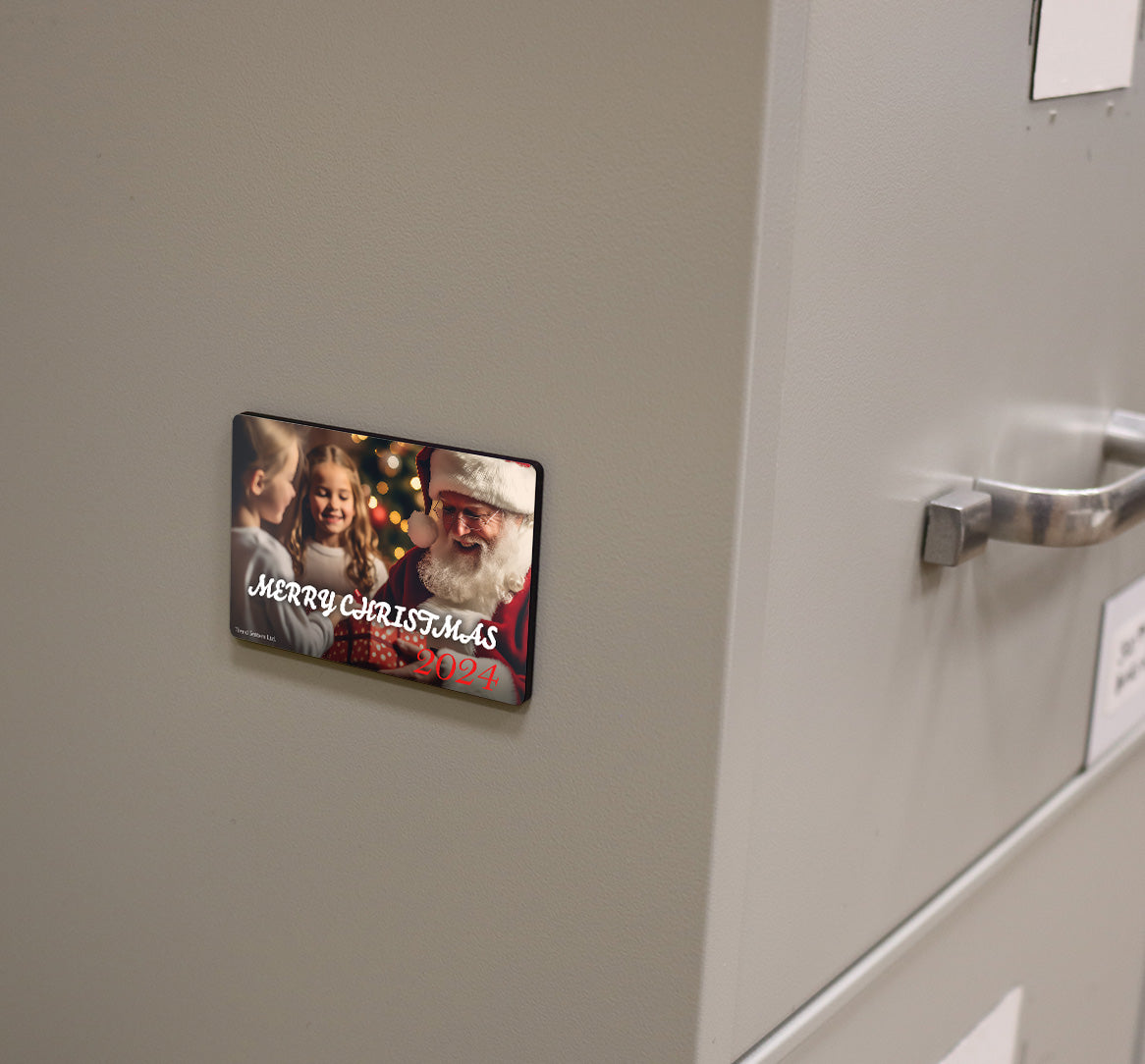 Christmas Collection (Santa & Kids - Personalized) Hardboard Magnet