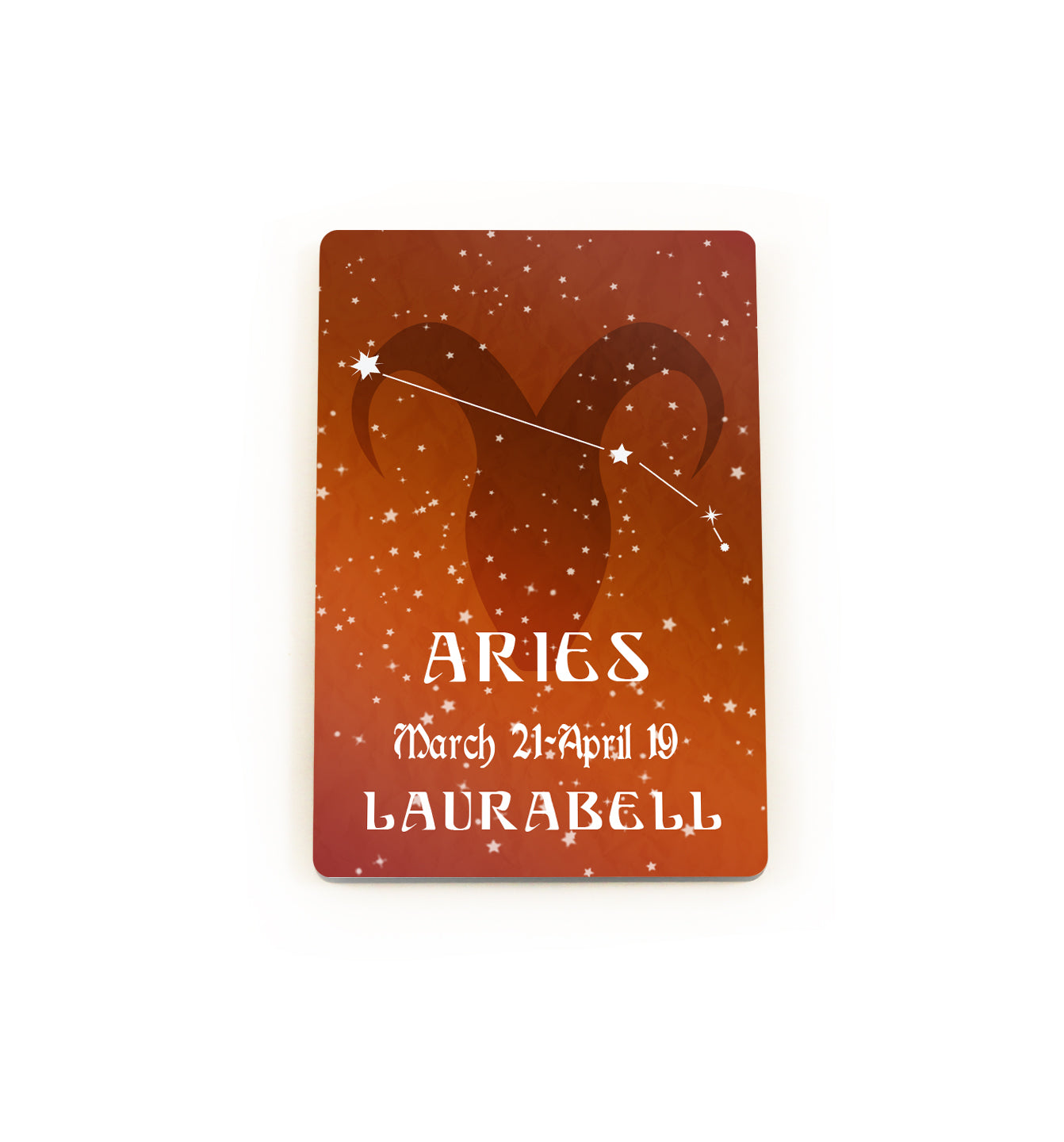 Zodiac Collection (Aries - Personalized) Hardboard Magnet