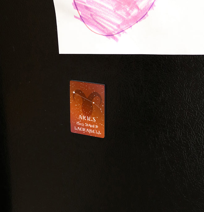 Zodiac Collection (Aries - Personalized) Hardboard Magnet