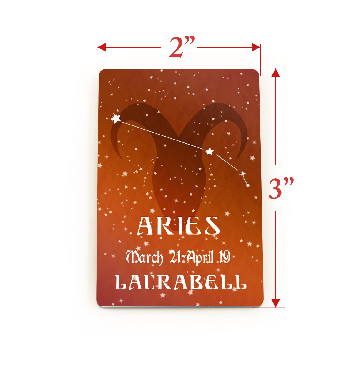 Zodiac Collection (Aries - Personalized) Hardboard Magnet