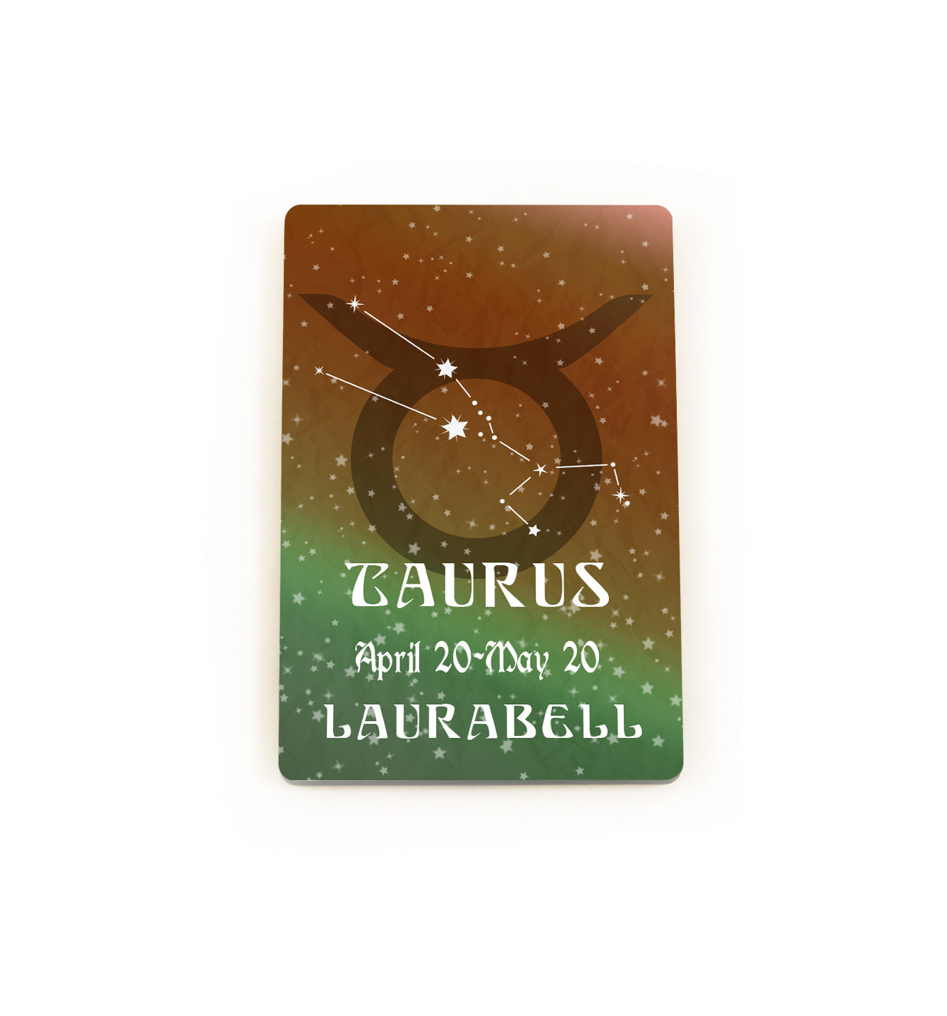 Zodiac Collection (Taurus - Personalized) Hardboard Magnet