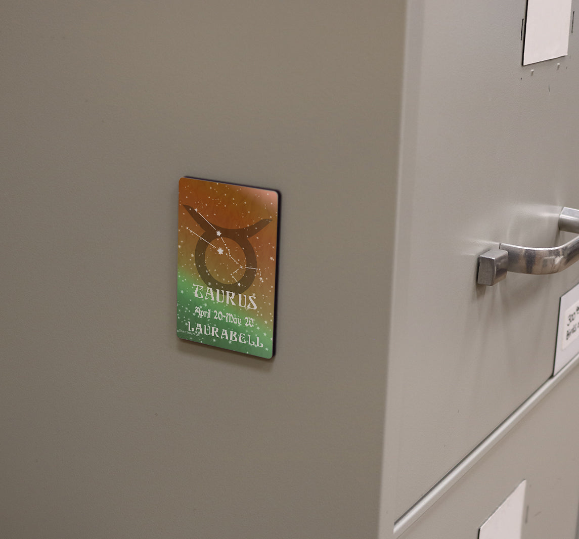 Zodiac Collection (Taurus - Personalized) Hardboard Magnet