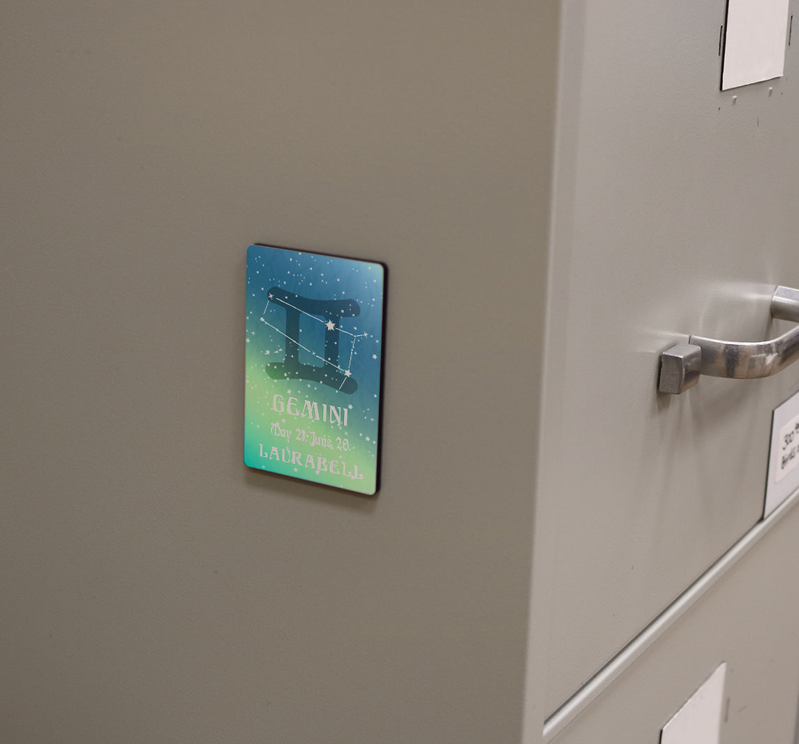 Zodiac Collection (Gemini - Personalized) Hardboard Magnet