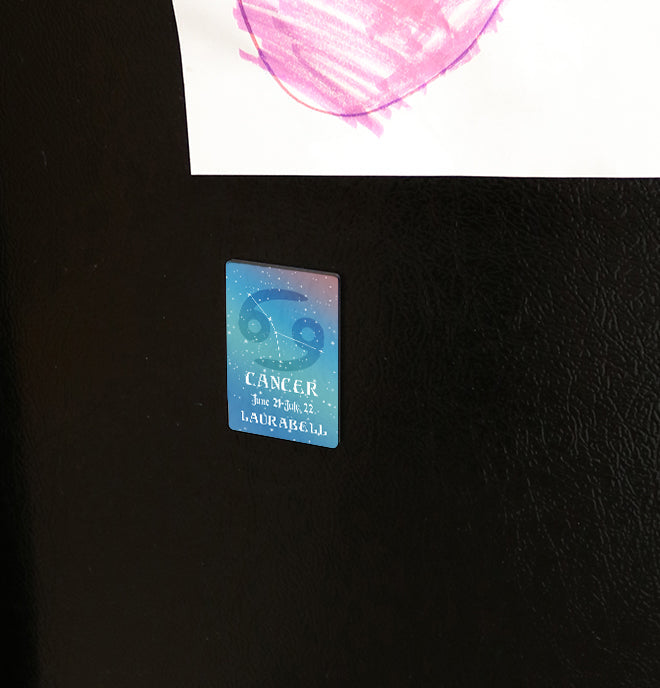 Zodiac Collection (Cancer - Personalized) Hardboard Magnet
