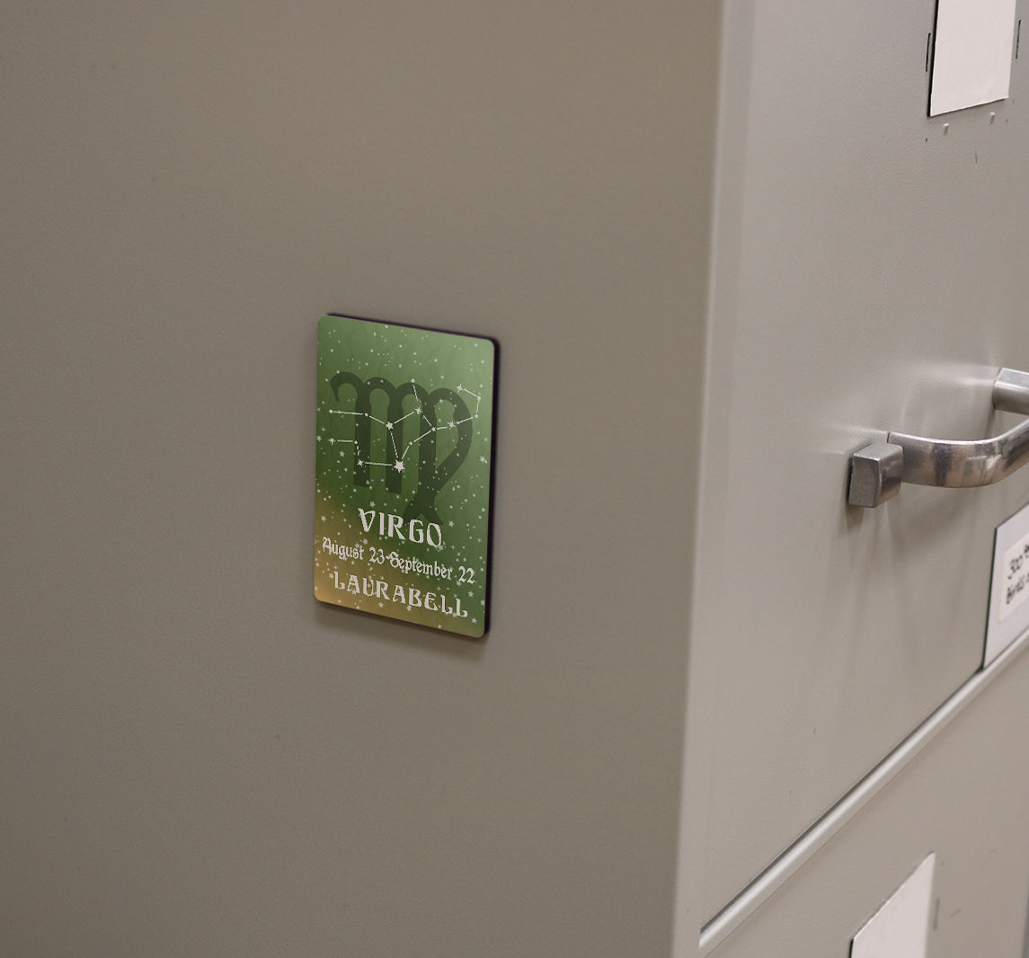 Zodiac Collection (Virgo - Personalized) Hardboard Magnet