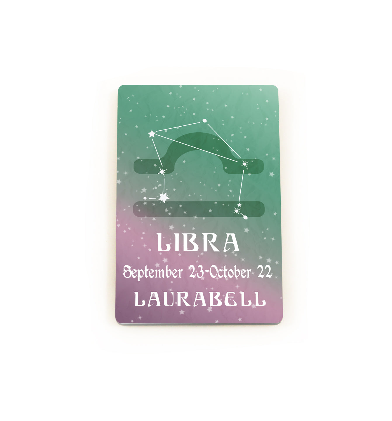 Zodiac Collection (Libra - Personalized) Hardboard Magnet