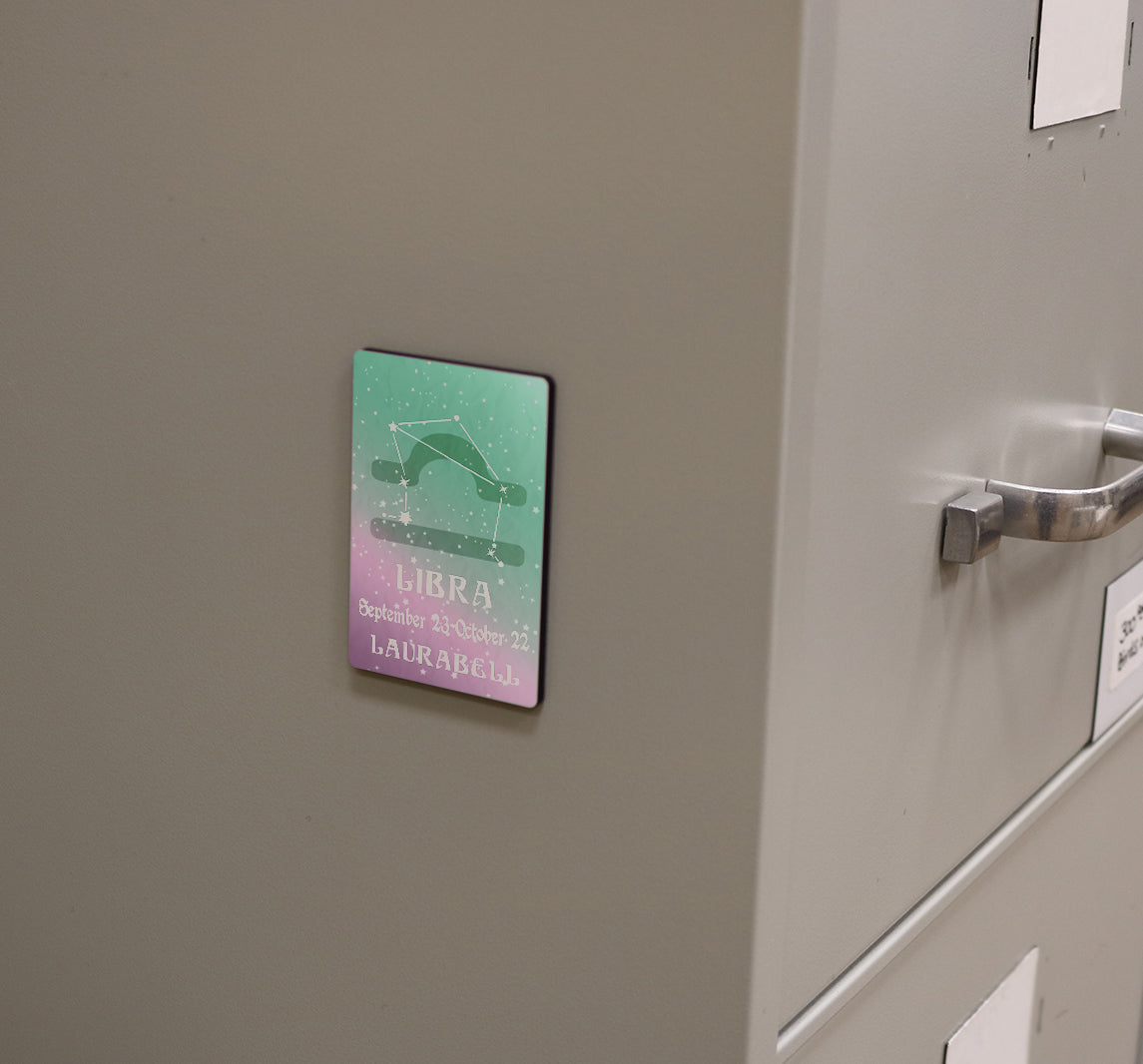 Zodiac Collection (Libra - Personalized) Hardboard Magnet