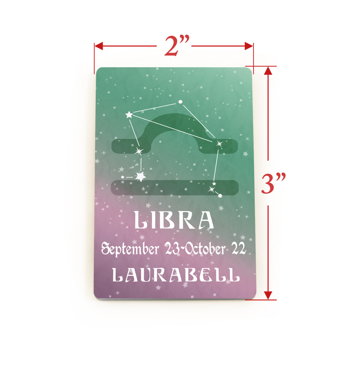 Zodiac Collection (Libra - Personalized) Hardboard Magnet