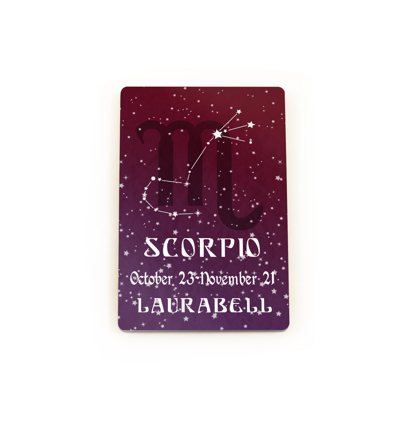 Zodiac Collection (Scorpio - Personalized) Hardboard Magnet