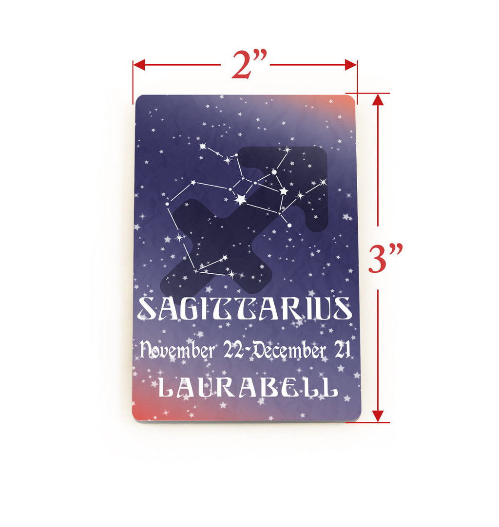 Zodiac Collection (Sagittarius - Personalized) Hardboard Magnet