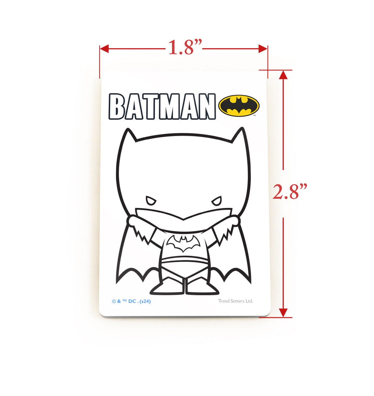 Justice League (Batman – Chibi Coloring Magnet) Hardboard Rectangle Magnet HBDMV027