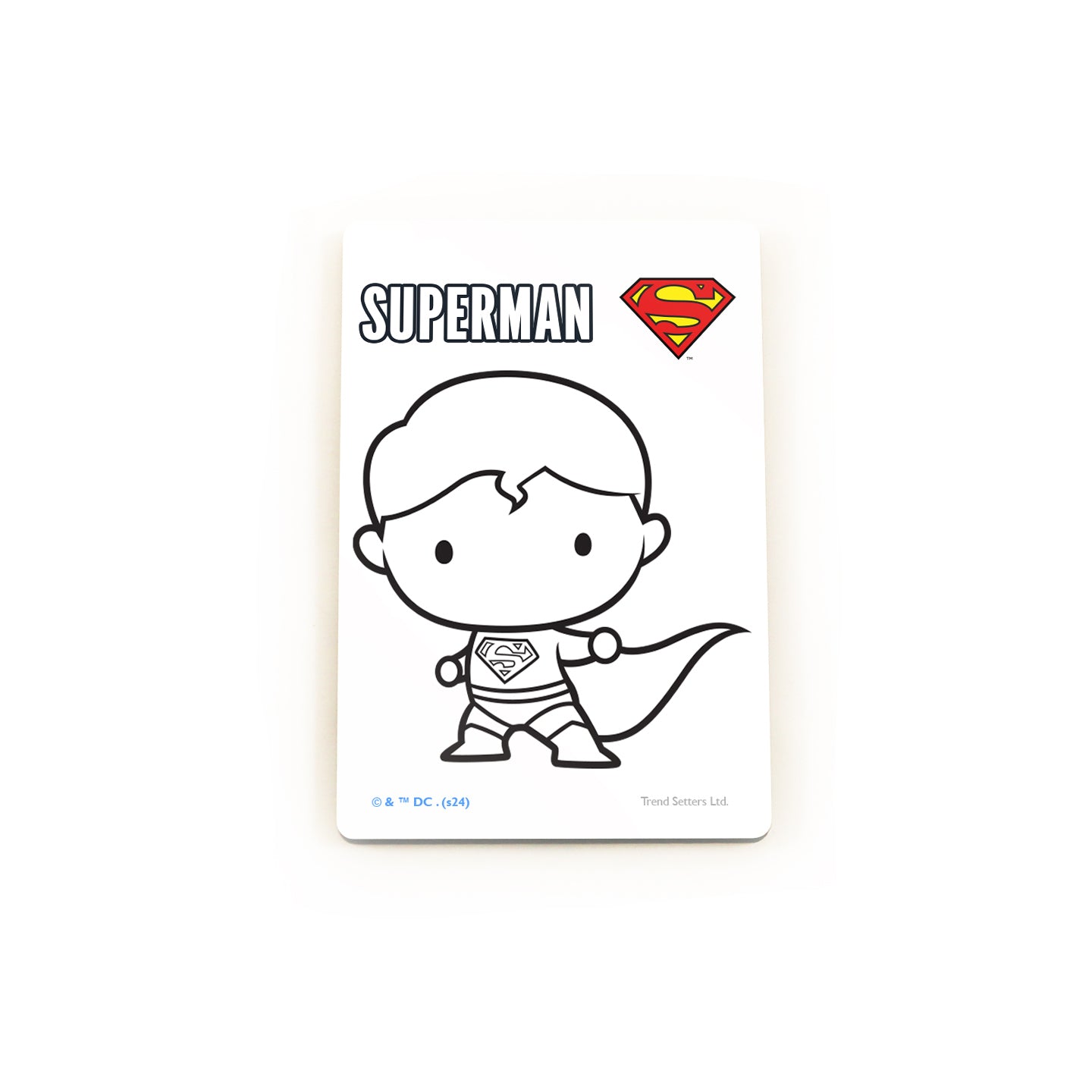 Justice League (Superman - Chibi Coloring Magnet) Hardboard Rectangle Magnet HBDMV028