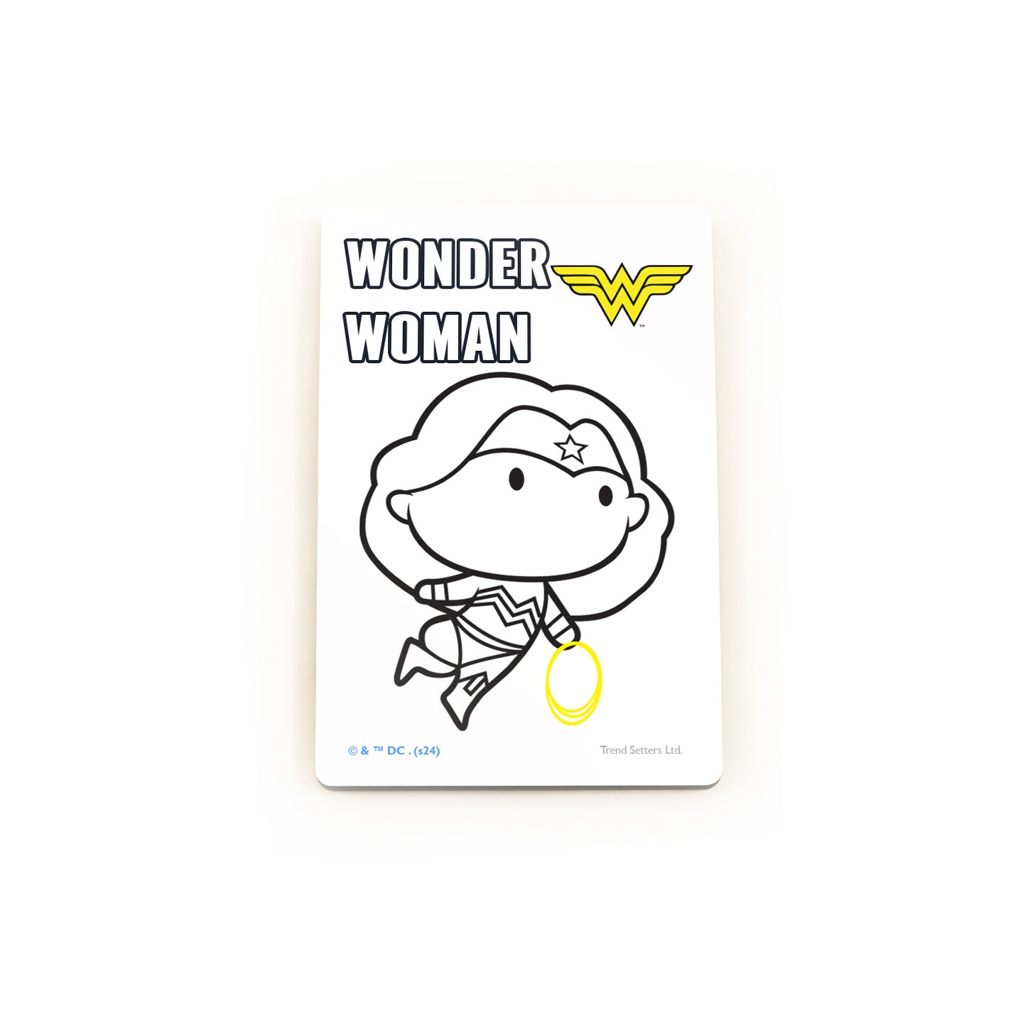 Justice League (Wonder Woman - Chibi Coloring Magnet) Hardboard Rectangle Magnet HBDMV029