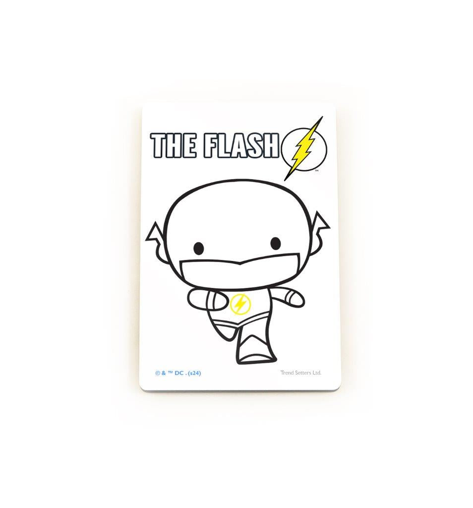 Justice League (Flash - Chibi Coloring Magnet) Hardboard Rectangle Magnet HBDMV030
