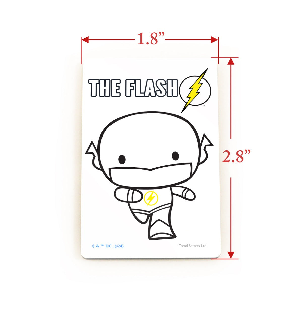 Justice League (Flash - Chibi Coloring Magnet) Hardboard Rectangle Magnet HBDMV030