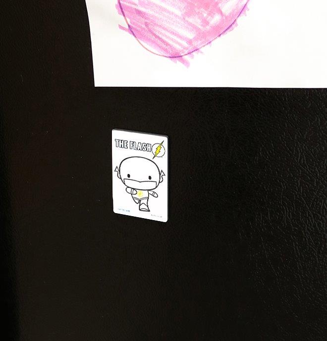 Justice League (Flash - Chibi Coloring Magnet) Hardboard Rectangle Magnet HBDMV030