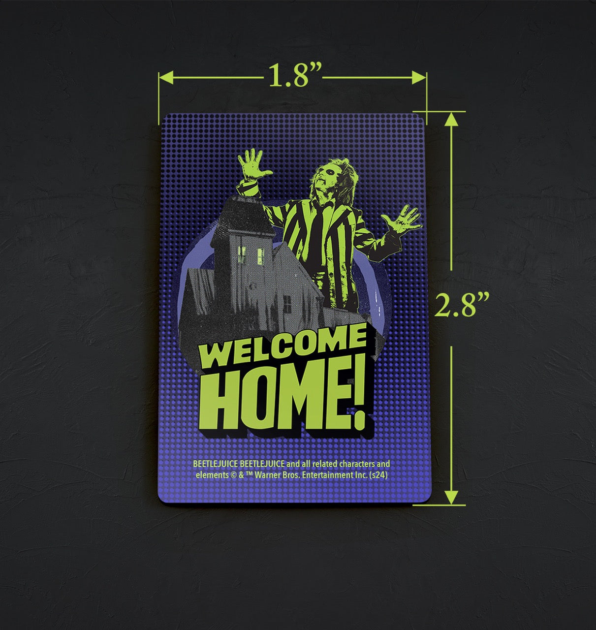 Beetlejuice Beetlejuice (Welcome Home) Hardboard Rectangle Magnet HBDMV040