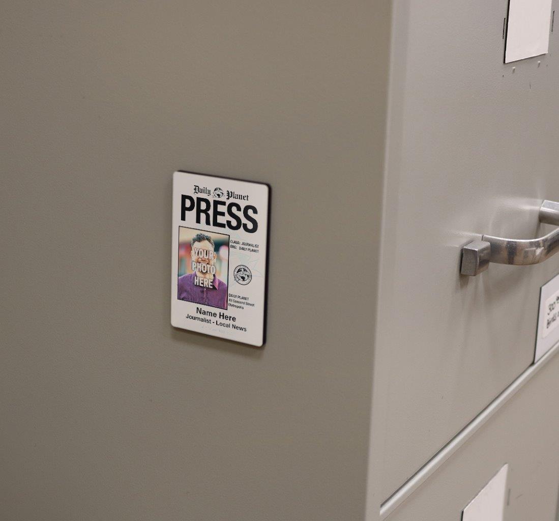 Superman (2025) (Press Pass) Personalized Hardboard Rectangle Magnet HBDMVU059