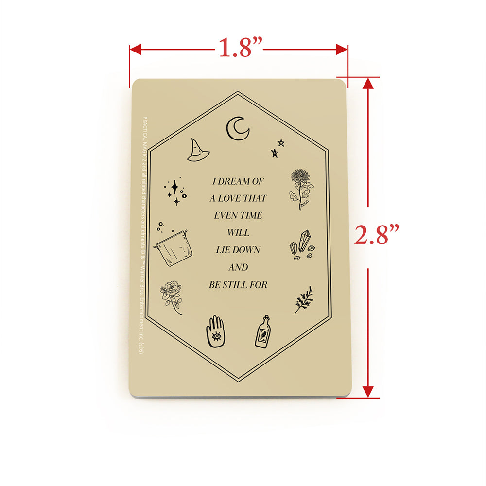 Practical Magic (Dream of a Love) 2.8” x 1.8” Hardboard Rectangle Magnet HBDMV064