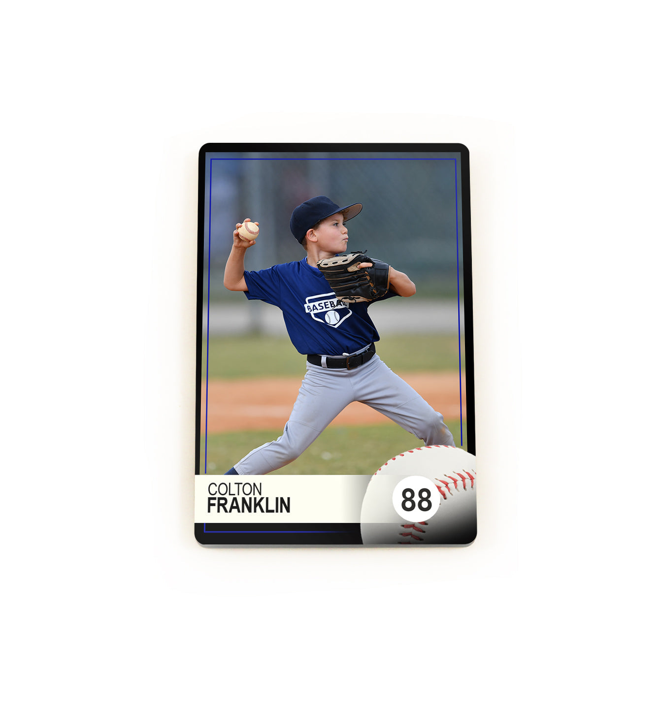 Sports Collection (Baseball Card - Personalized) Hardboard Magnet