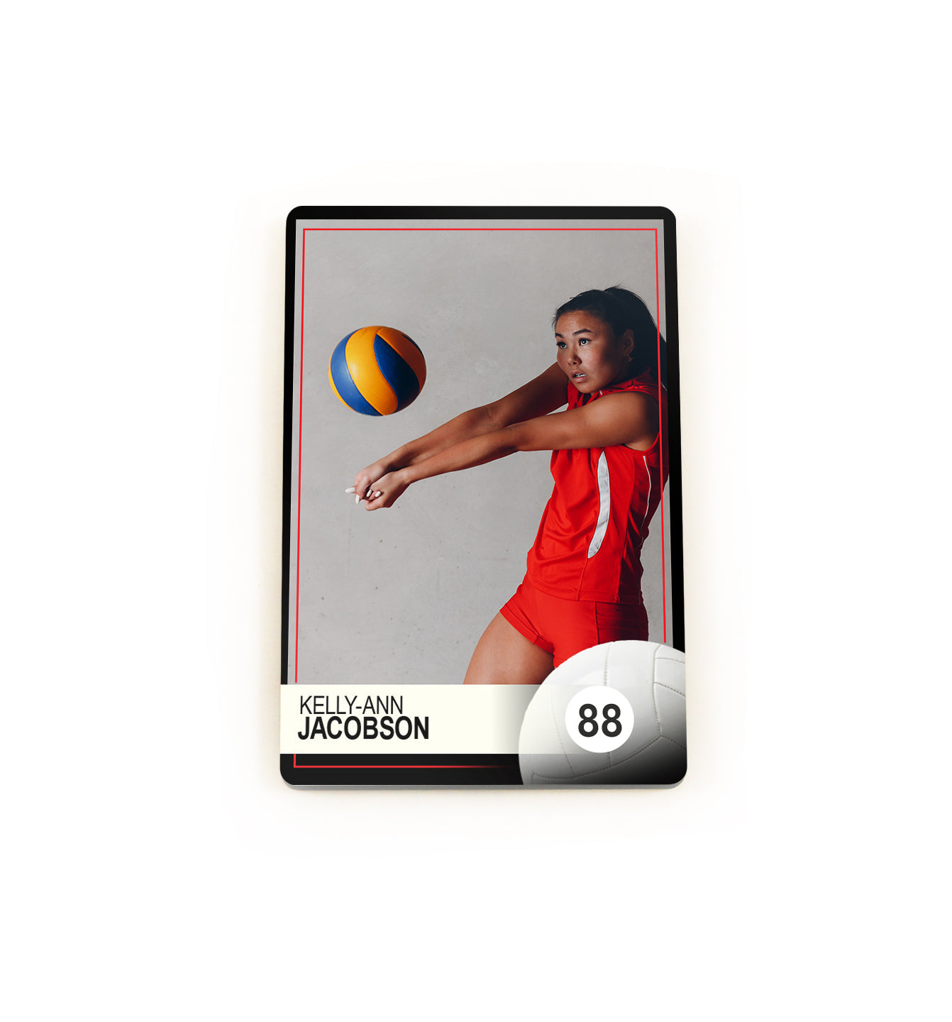 Sports Collection (Volleyball Card - Personalized) Hardboard Magnet