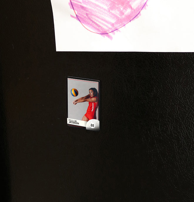 Sports Collection (Volleyball Card - Personalized) Hardboard Magnet