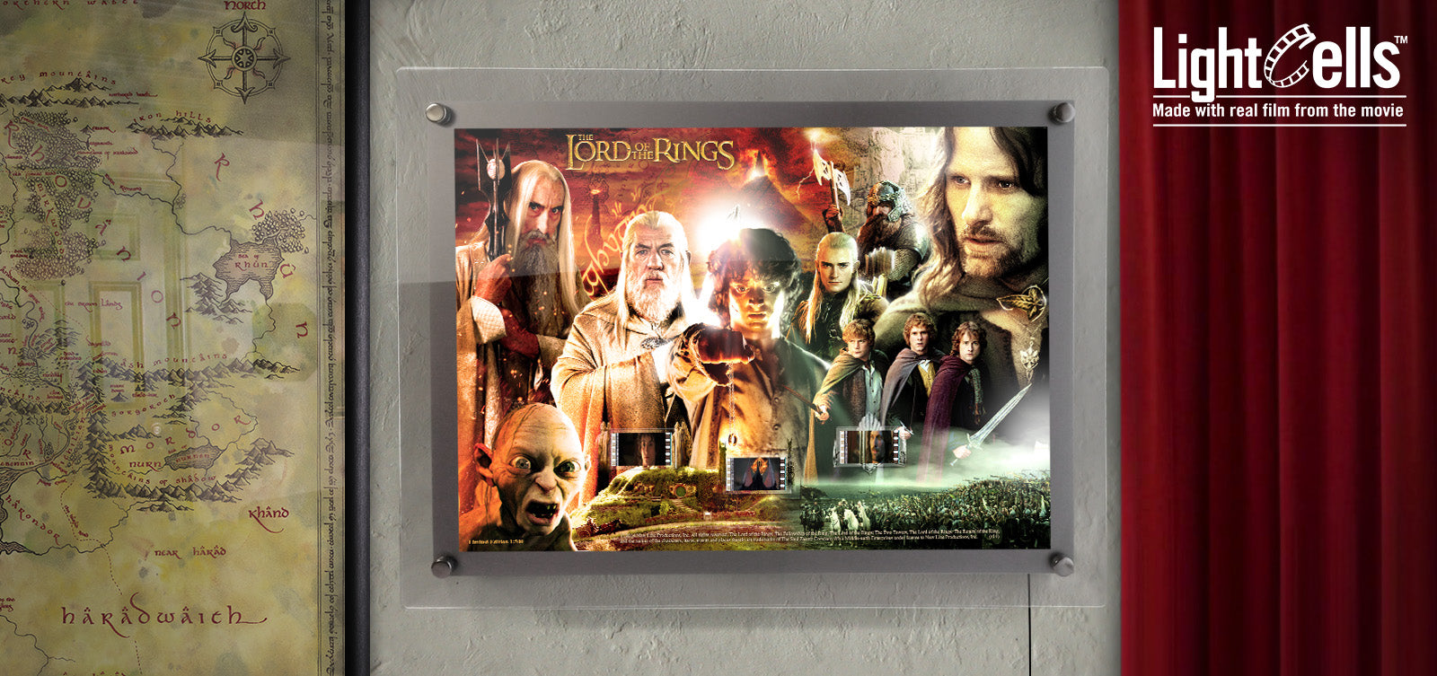 The Lord of the Rings (Trilogy Tribute) LightCell FilmCells Presentation with LED Frame LC1410010