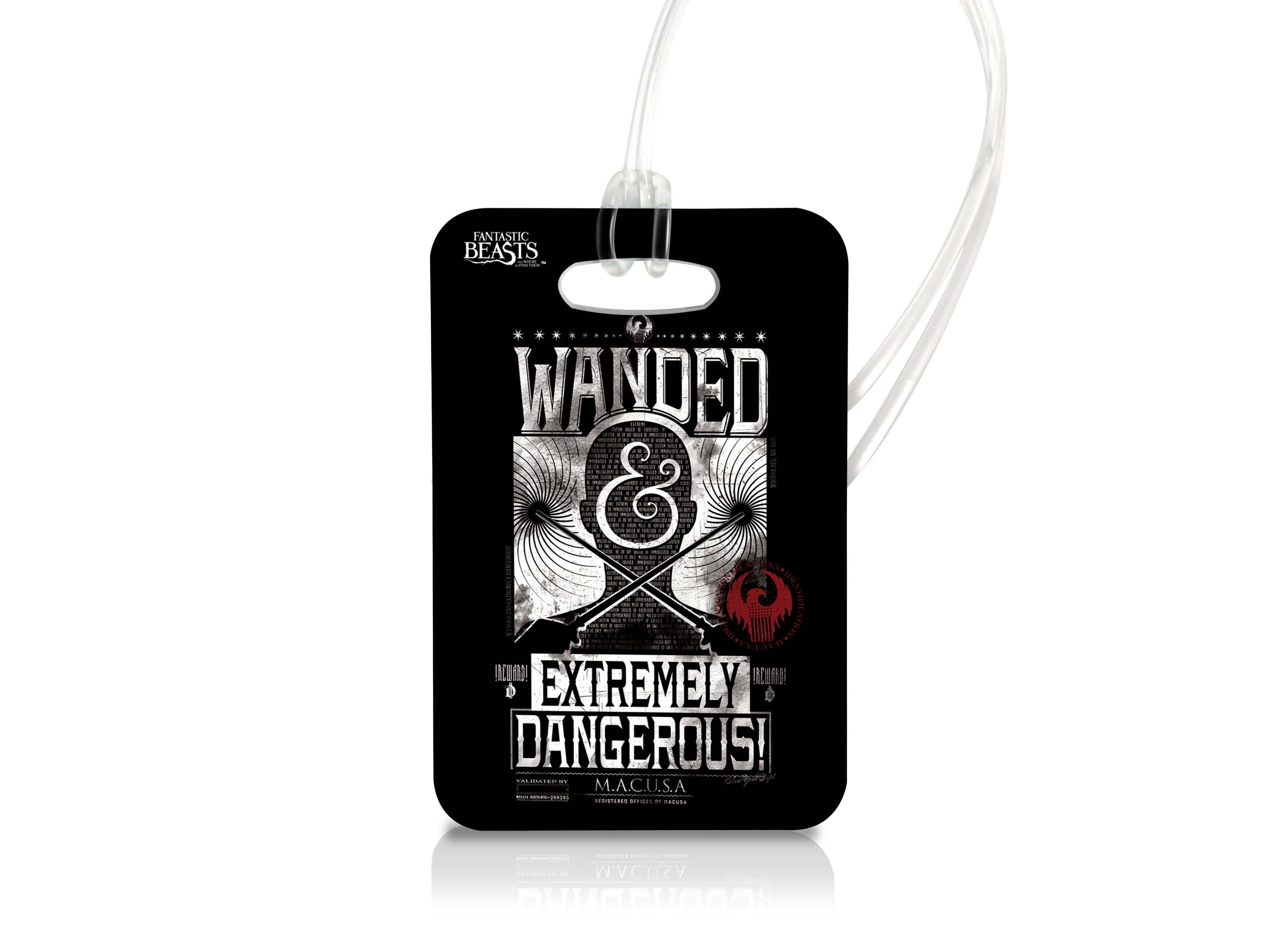 Fantastic Beasts and Where to Find Them (Wanded Poster - Black) Luggage Tag LTREC014