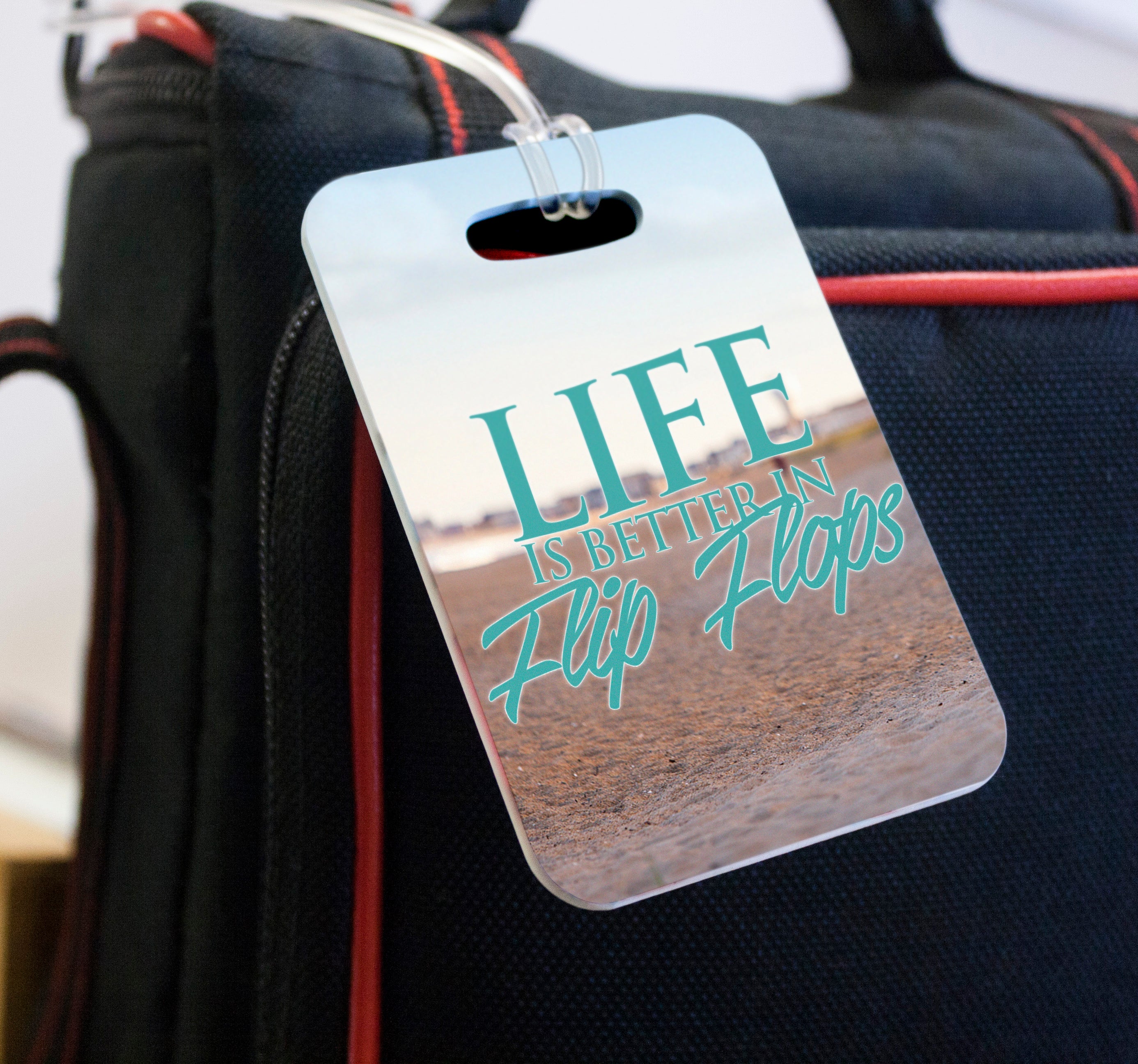 Vacation Collection (Life is Better in Flip Flops) Luggage Tag LTREC037