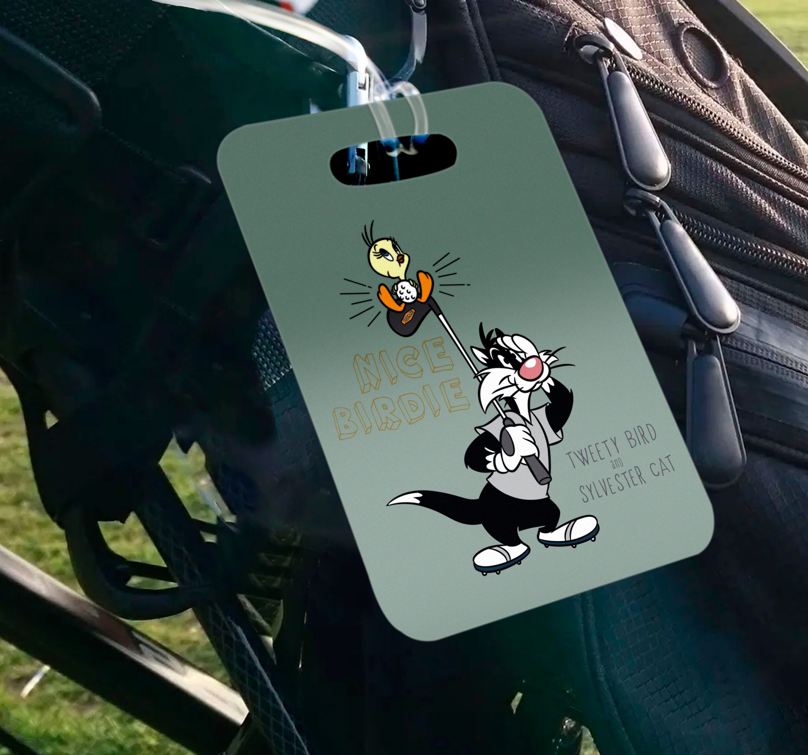 Looney Tunes (Tweety Bird & Sylvester - Nice Birdie) Luggage Tag LTREC084