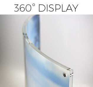 Curved Acrylic Interchangable Tabletop Frame - For 14" x 10" Lightpix™ Everlasting Photo Prints ACFR1410HH