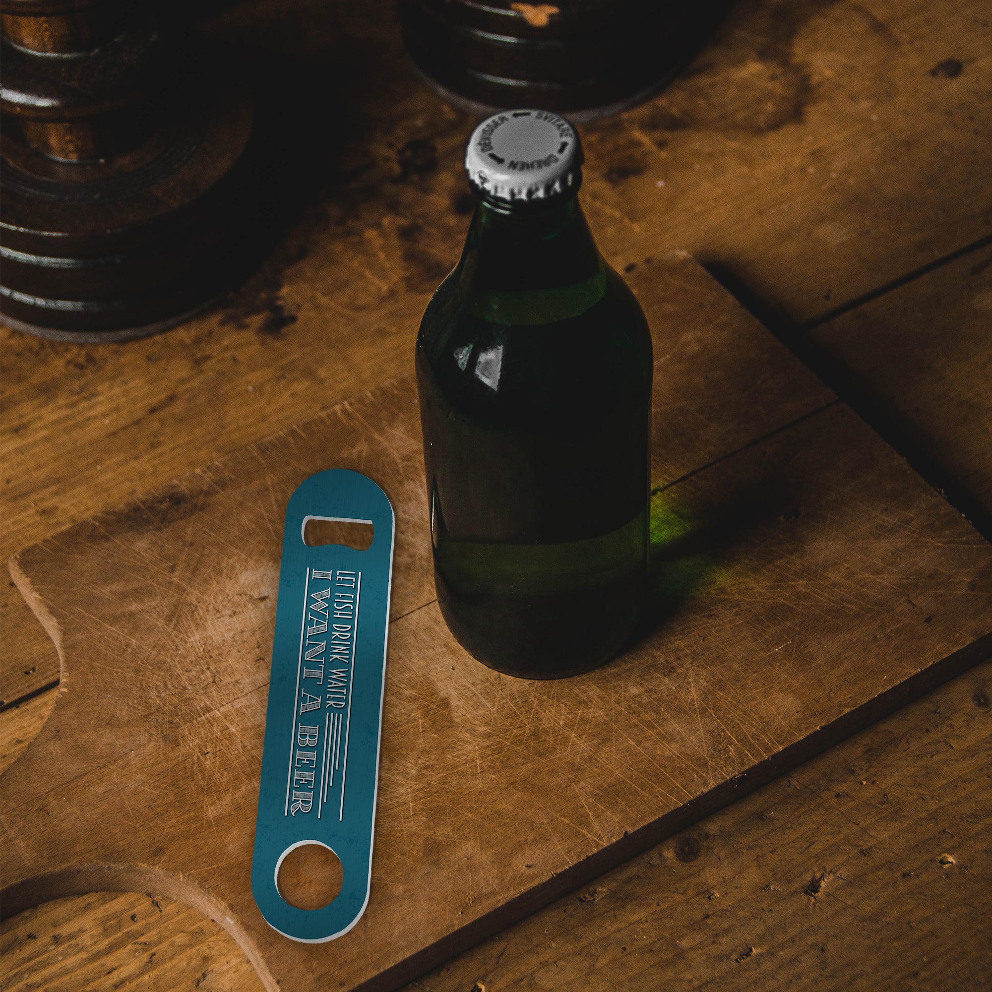 Beer Collection (Let Fish Drink Water) Metal Bar Blade Bottle Opener MBB003