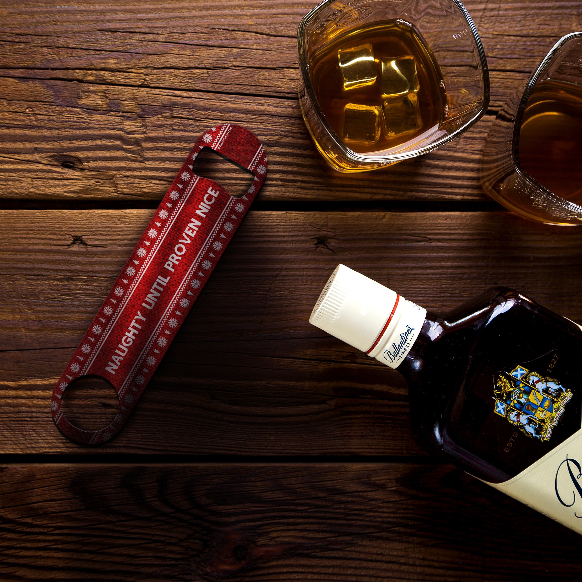 Christmas Collection (Naughty Until Proven Nice) Metal Bar Blade Bottle Opener MBB028