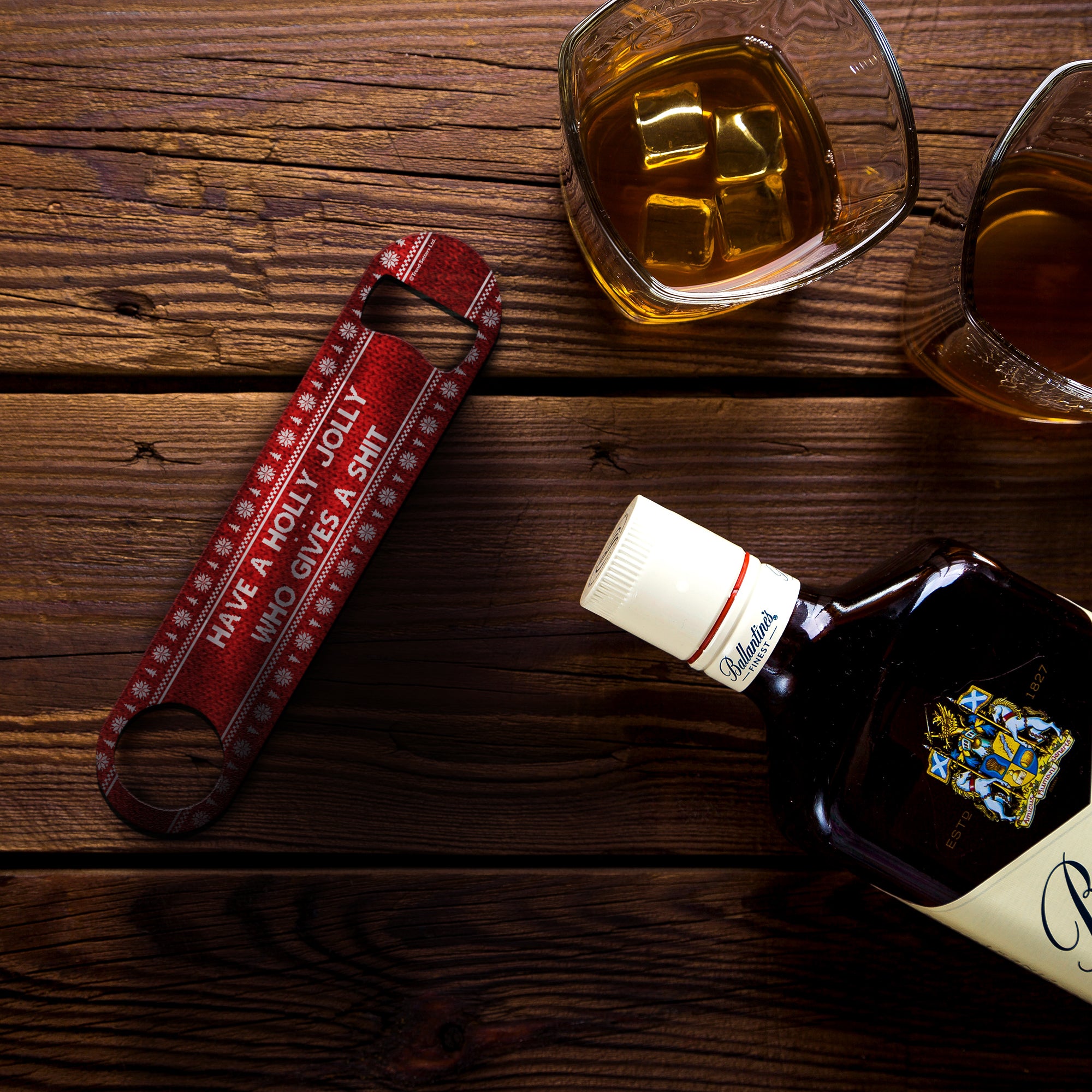 Christmas Collection (Holly Jolly) Metal Bar Blade Bottle Opener MBB029