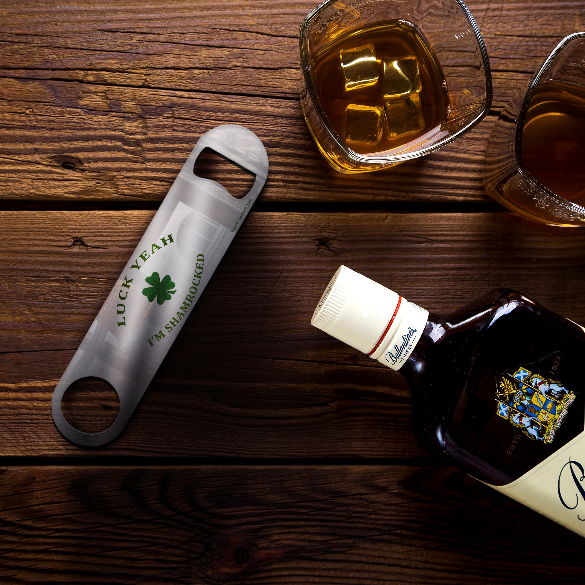 Beer Collection (Shamrocks) Metal Bar Blade Bottle Opener MBB048