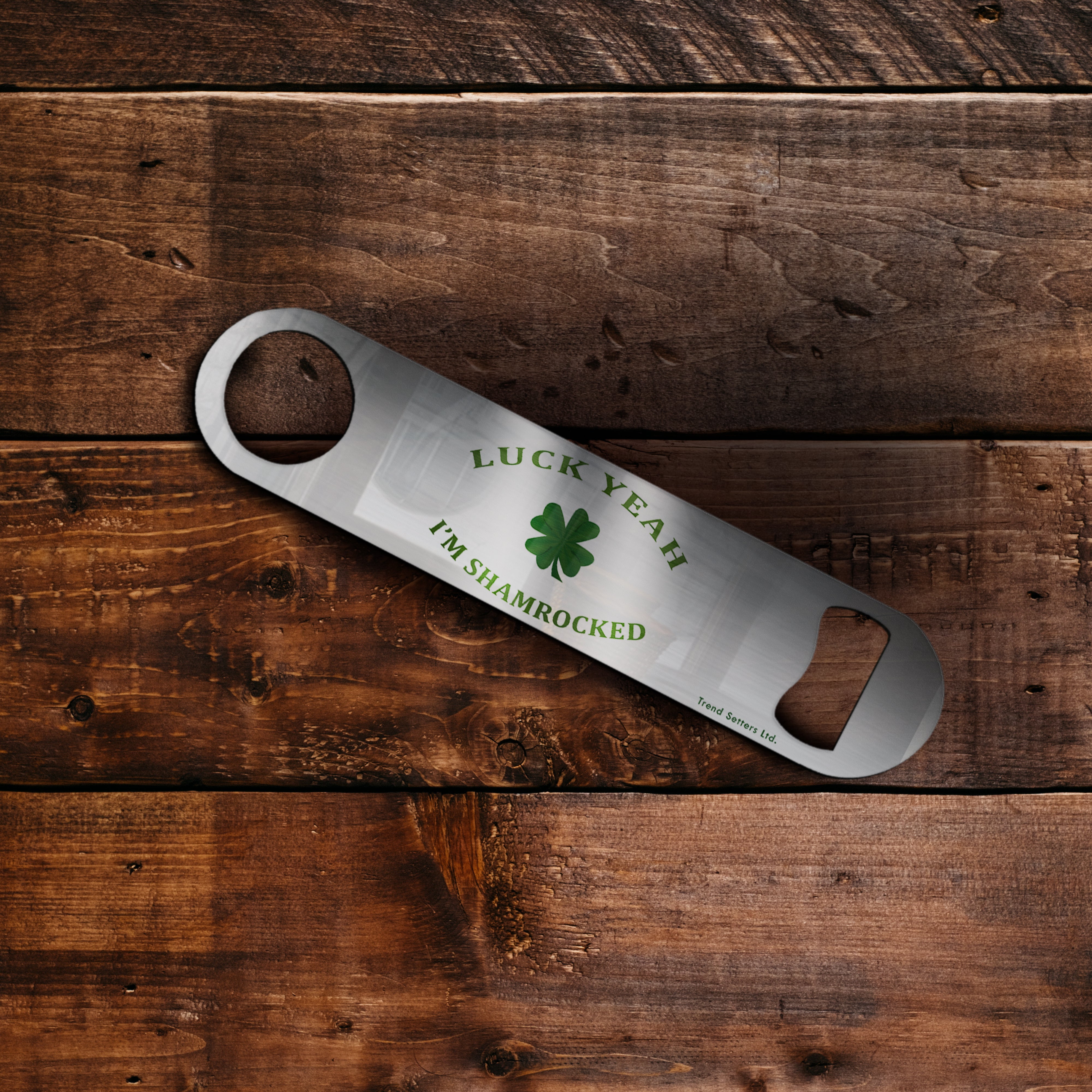 Beer Collection (Shamrocks) Metal Bar Blade Bottle Opener MBB048