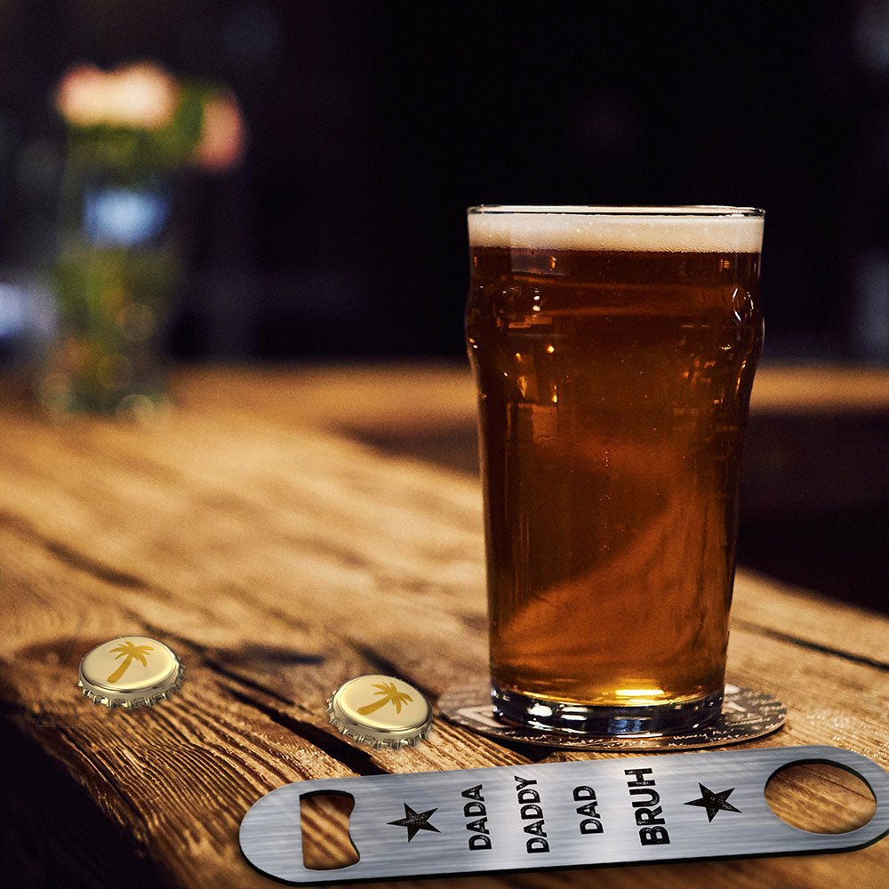 Trend Setters Original (Dada to Bruh) Personalized Metal Bar Blade Bottle Opener MBB068