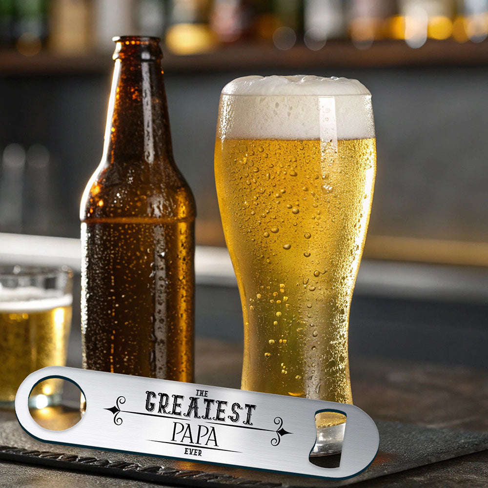 Trend Setters Original (The Greatest Dad Ever) Personalized Metal Bar Blade Bottle Opener MBB069