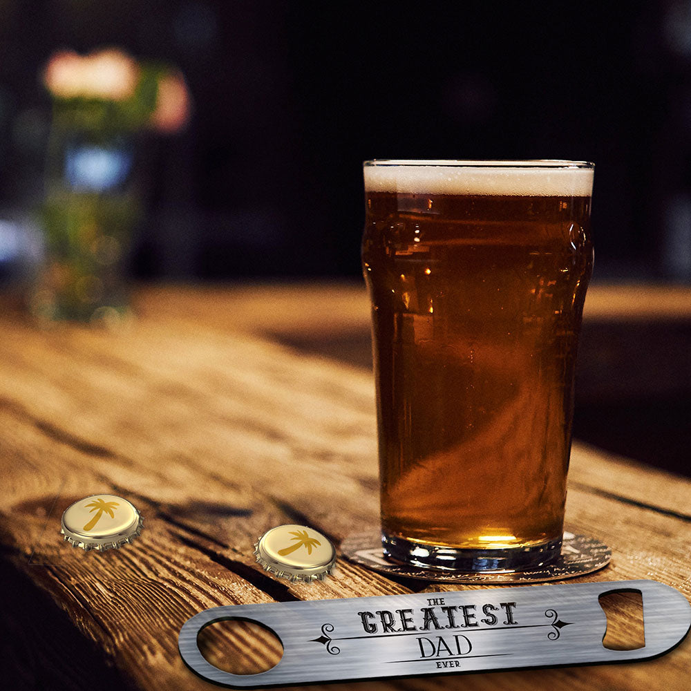 Trend Setters Original (The Greatest Dad Ever) Personalized Metal Bar Blade Bottle Opener MBB069